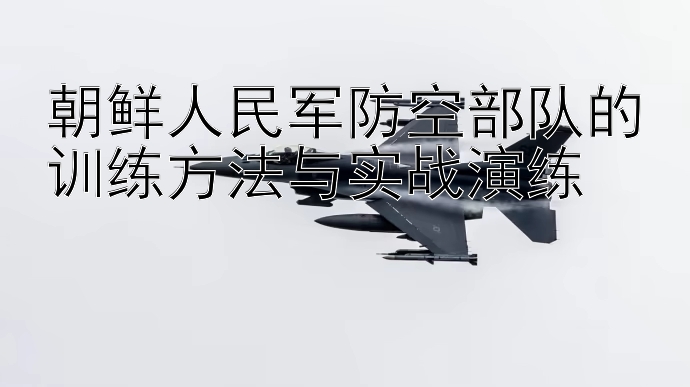 朝鲜人民军防空部队的训练方法与实战演练